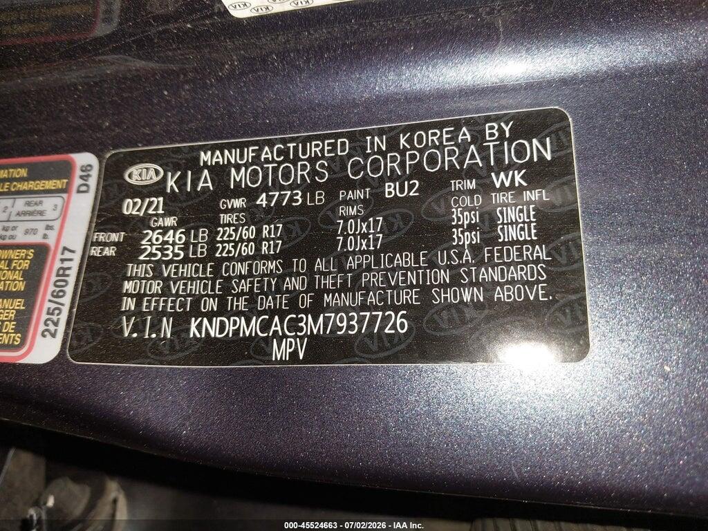 KNDPMCAC3M7937726 2021 KIA SPORTAGE photo no. 9