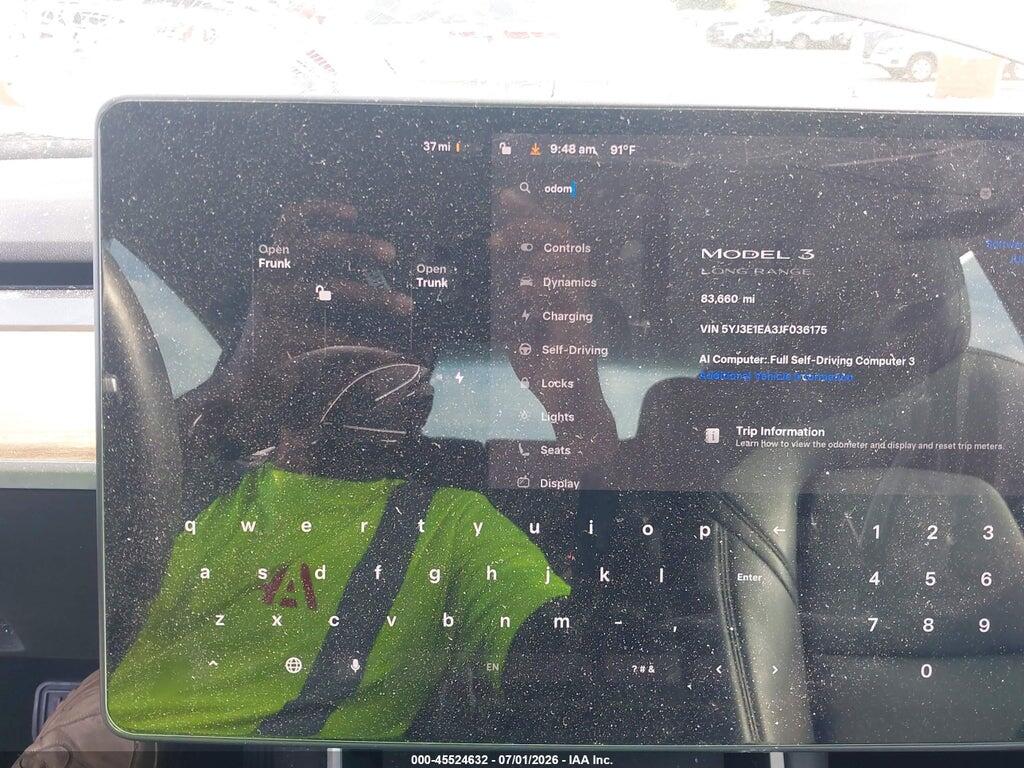 5YJ3E1EA3JF036175 2018 TESLA MODEL 3 photo no. 7