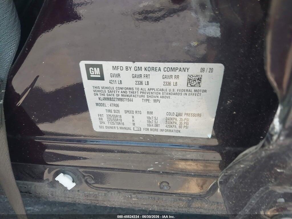 KL4MMBS27MB071944 2021 BUICK ENCORE GX photo no. 9