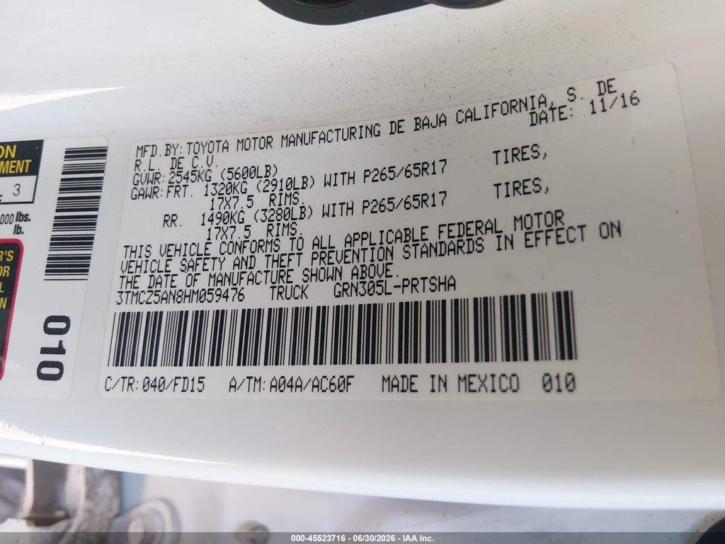 3TMCZ5AN8HM059476 2017 TOYOTA TACOMA photo no. 9