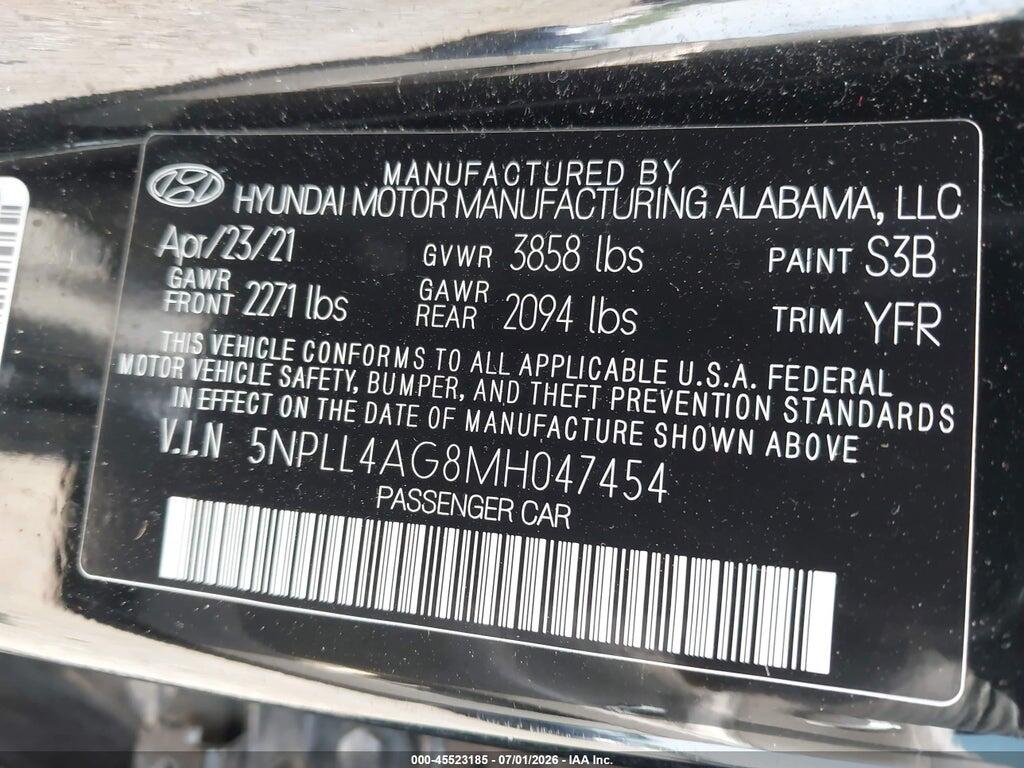 5NPLL4AG8MH047454 2021 HYUNDAI ELANTRA photo no. 9