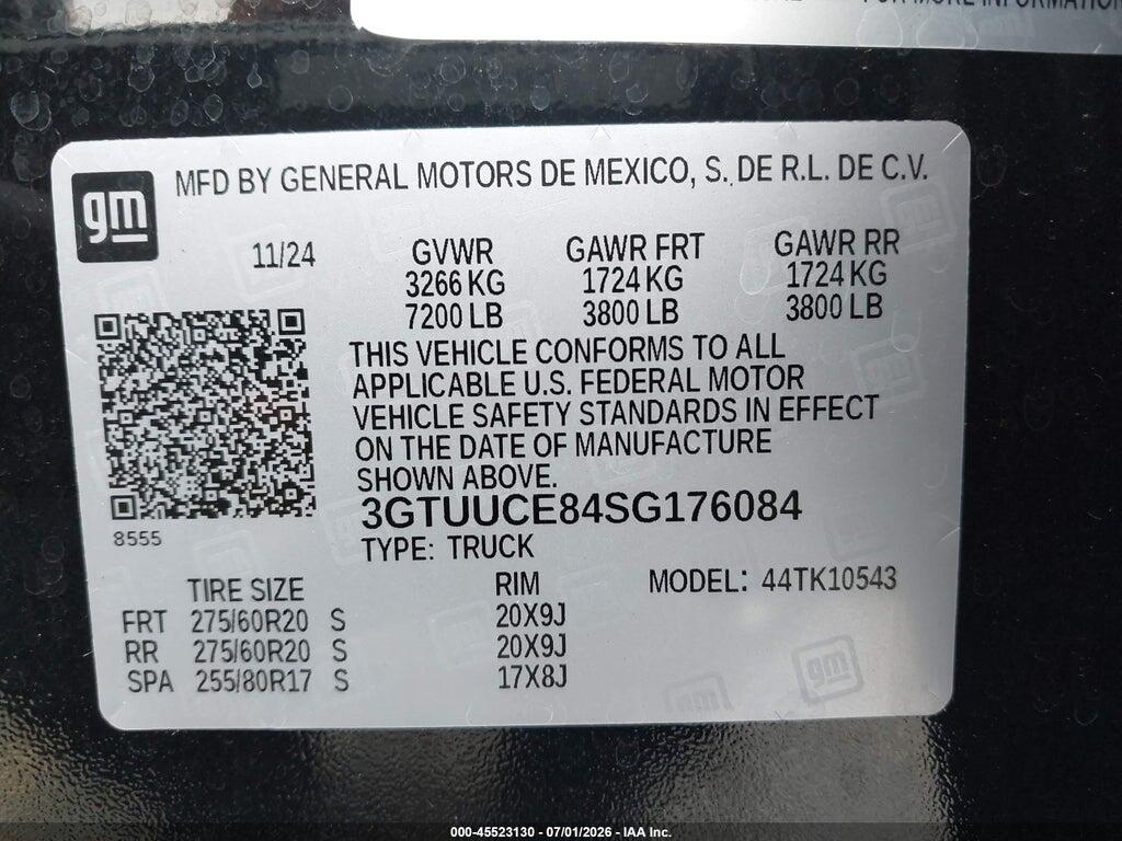 3GTUUCE84SG176084 2025 GMC SIERRA 1500 photo no. 9