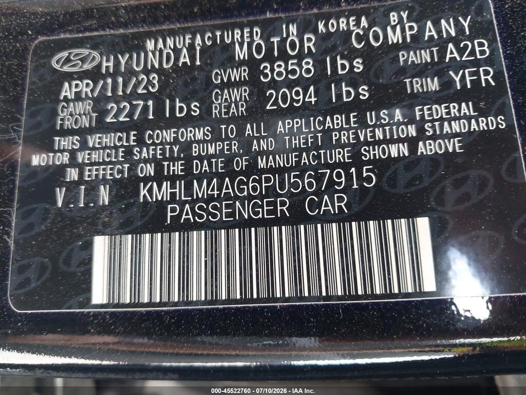 KMHLM4AG6PU567915 2023 HYUNDAI ELANTRA photo no. 9
