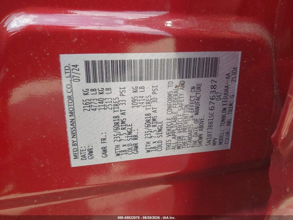 5N1BT3BB1SC676387 2025 NISSAN ROGUE photo no. 9
