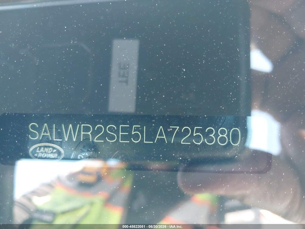 SALWR2SE5LA725380 2020 LAND ROVER RANGE ROVER SPORT photo no. 9