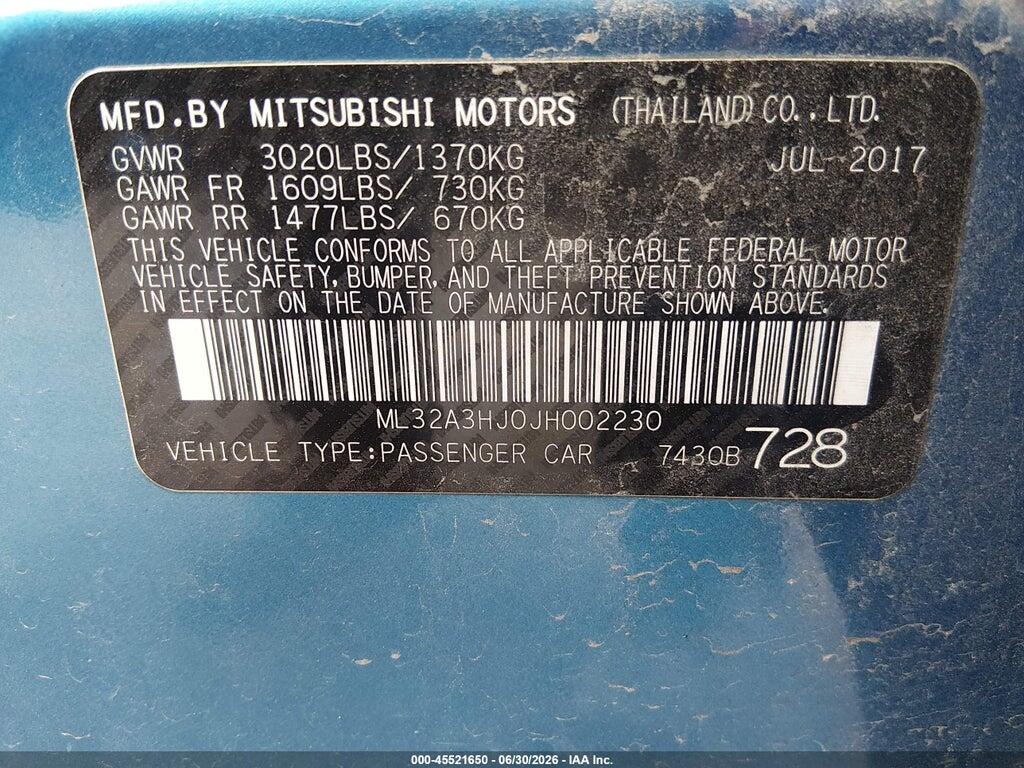 ML32A3HJ0JH002230 2018 MITSUBISHI MIRAGE photo no. 9