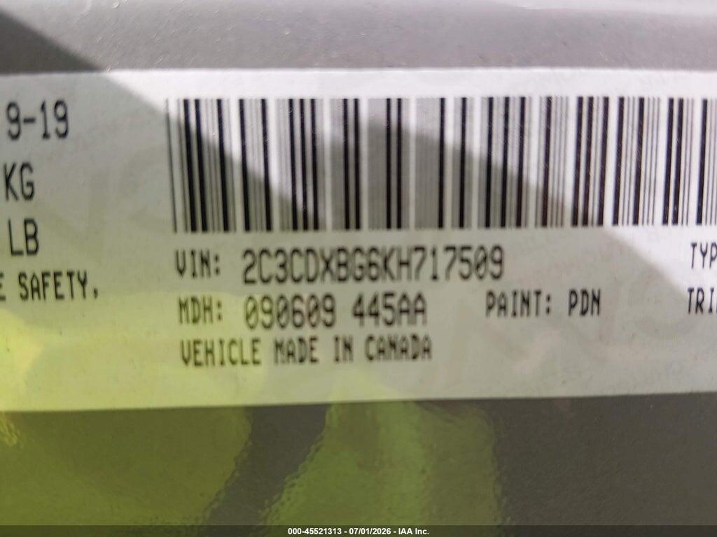 2C3CDXBG6KH717509 2019 DODGE CHARGER photo no. 9
