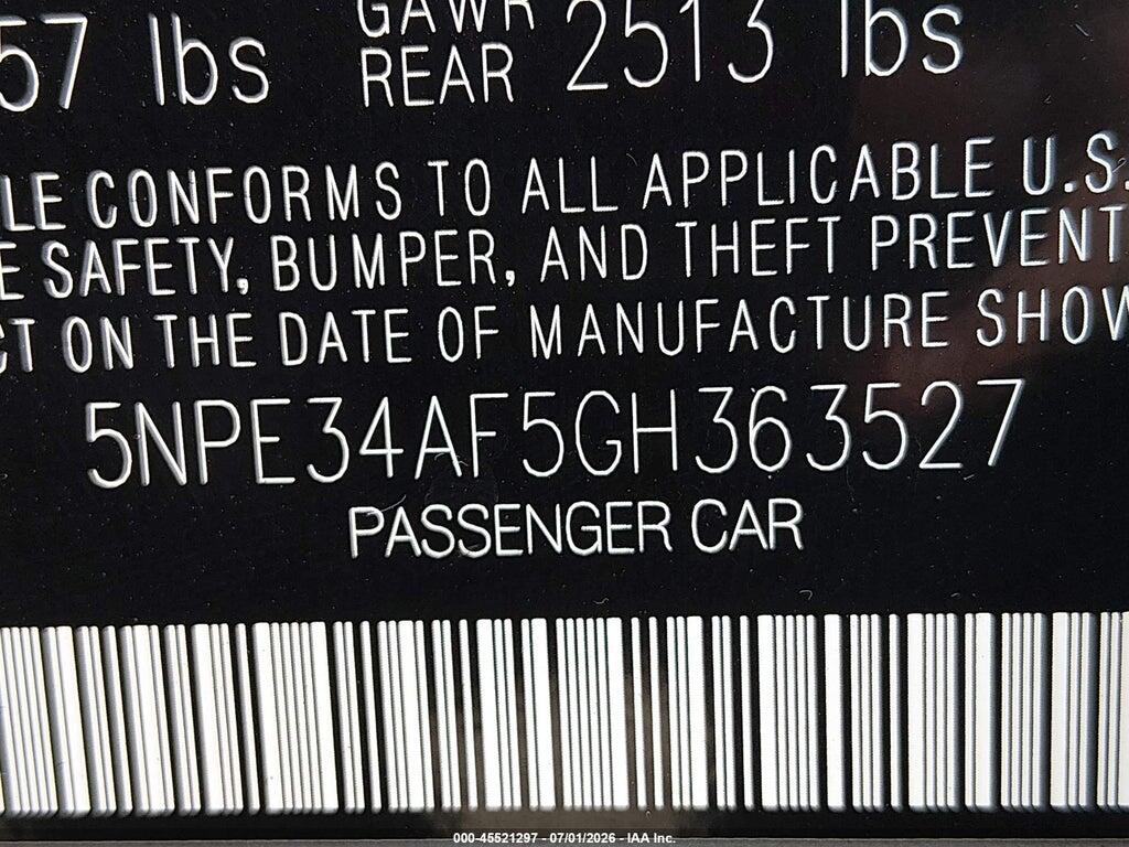 5NPE34AF5GH363527 2016 HYUNDAI SONATA photo no. 9