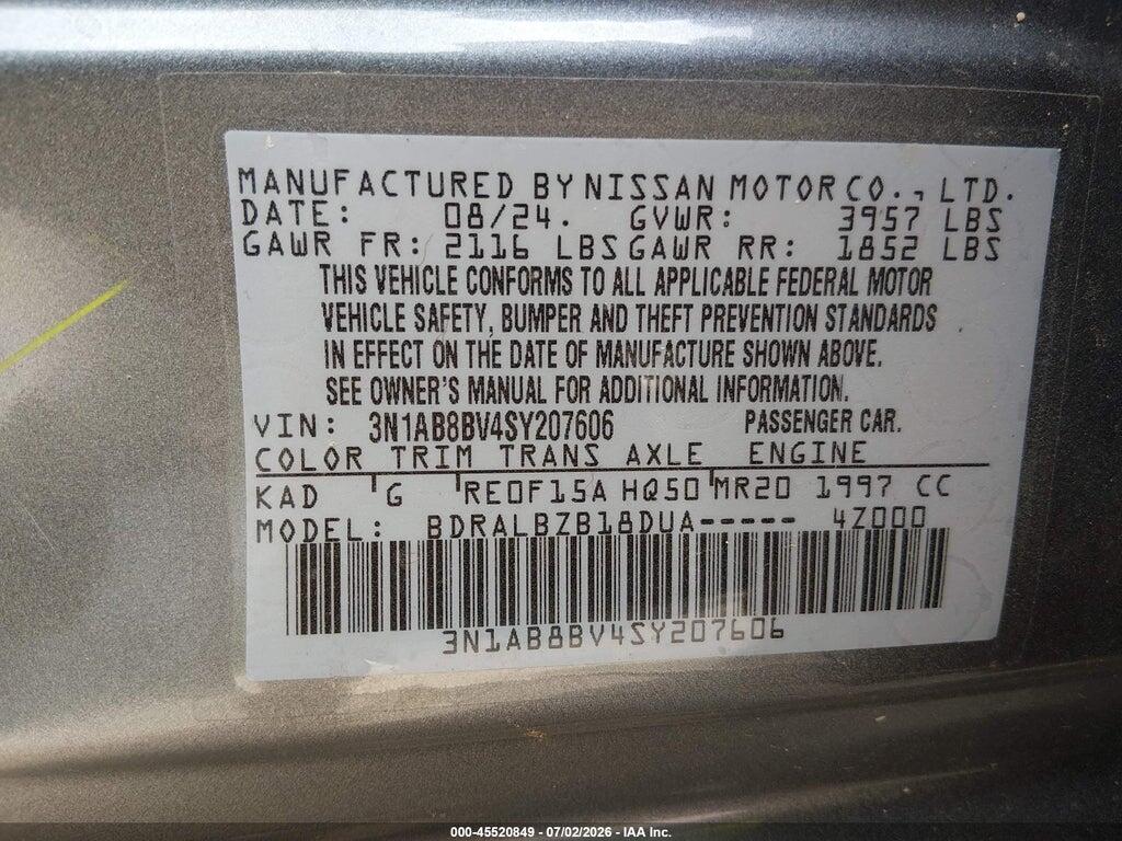 3N1AB8BV4SY207606 2025 NISSAN SENTRA photo no. 9