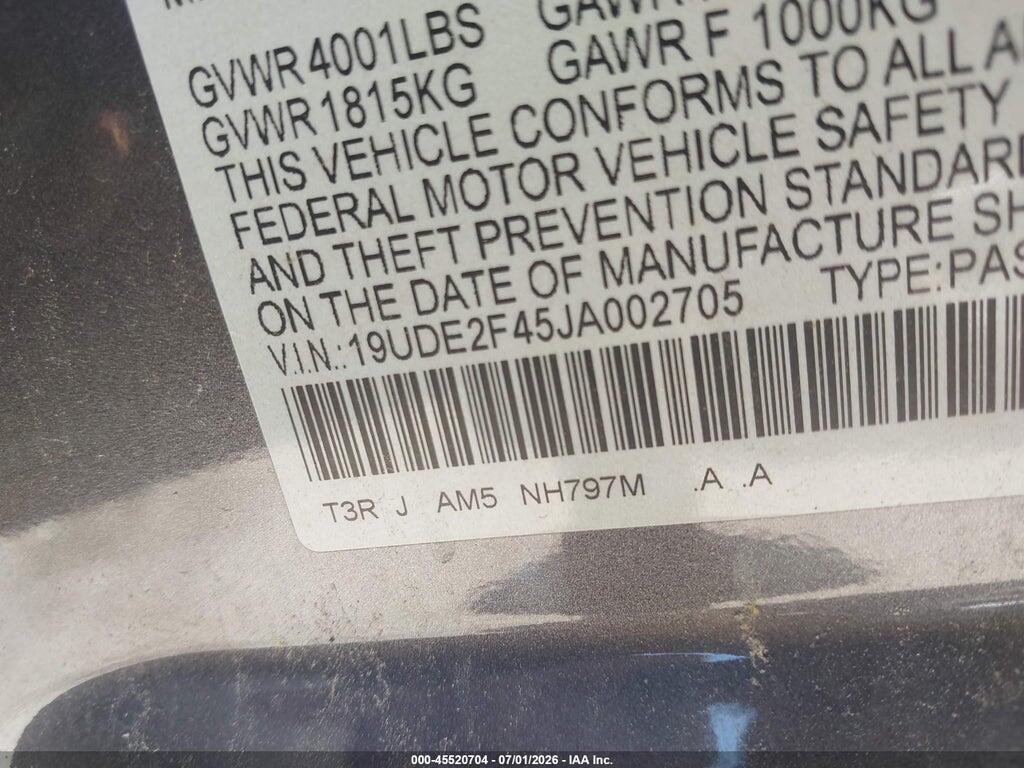 19UDE2F45JA002705 2018 ACURA ILX photo no. 7