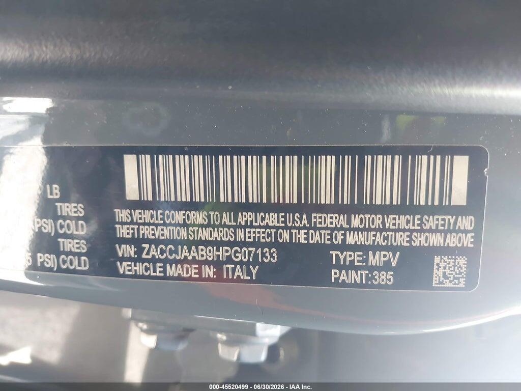 ZACCJAAB9HPG07133 2017 JEEP RENEGADE photo no. 9
