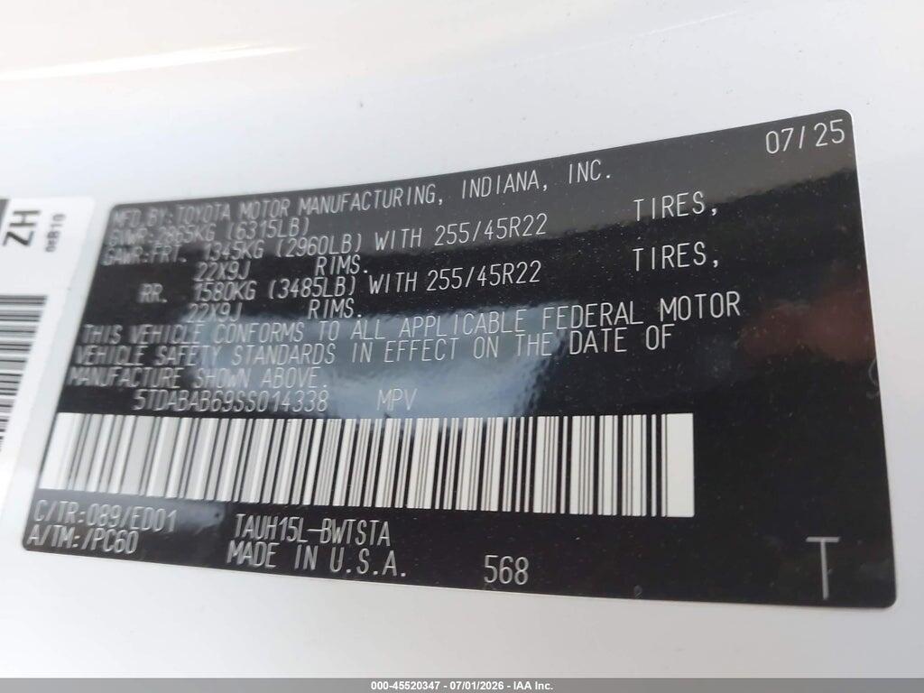 5TDABAB69SS014338 2025 LEXUS TX 500H photo no. 9