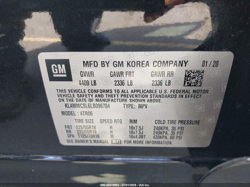 KL4MMCSL6LB096704 2020 BUICK ENCORE GX photo no. 9