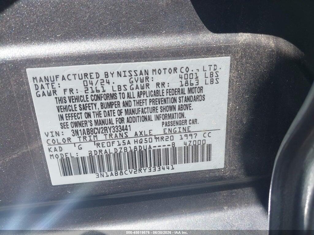3N1AB8CV2RY333441 2024 NISSAN SENTRA photo no. 9