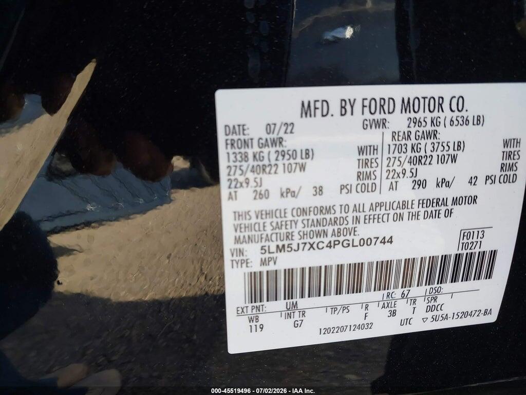 5LM5J7XC4PGL00744 2023 LINCOLN AVIATOR photo no. 9