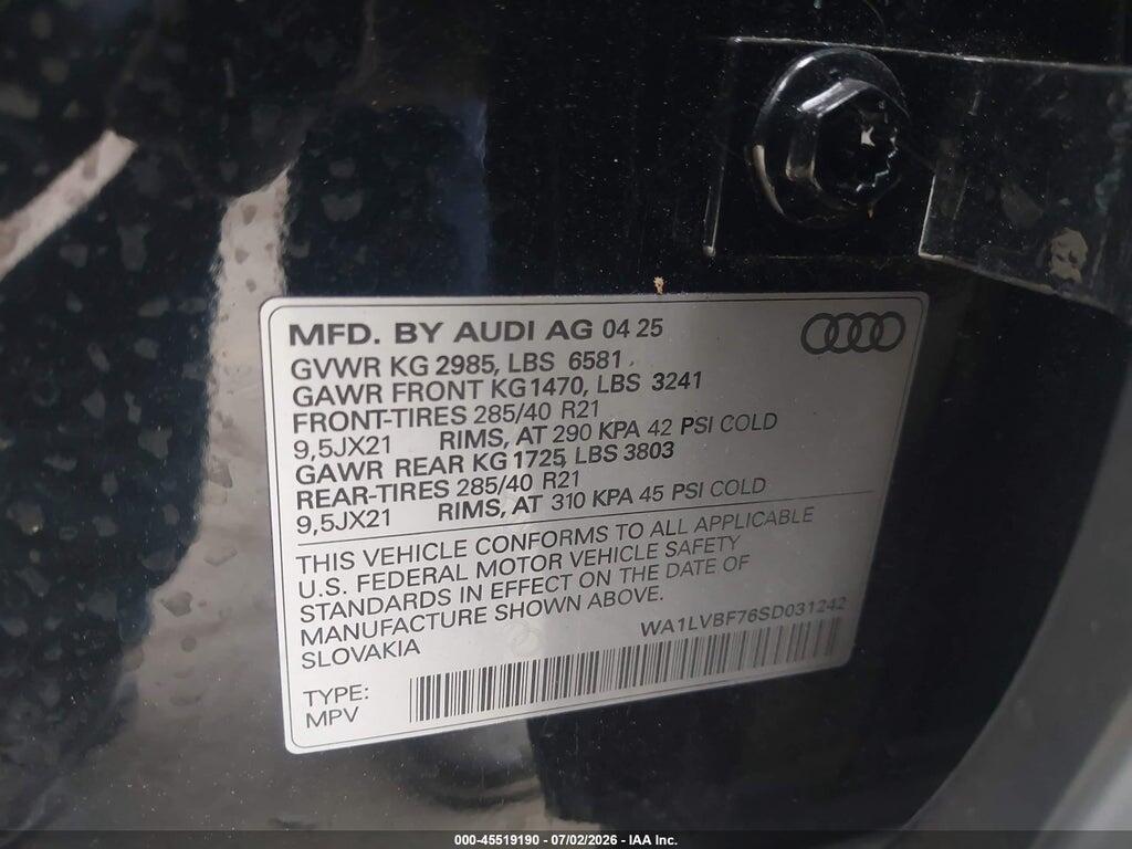 WA1LVBF76SD031242 2025 AUDI Q7 photo no. 9