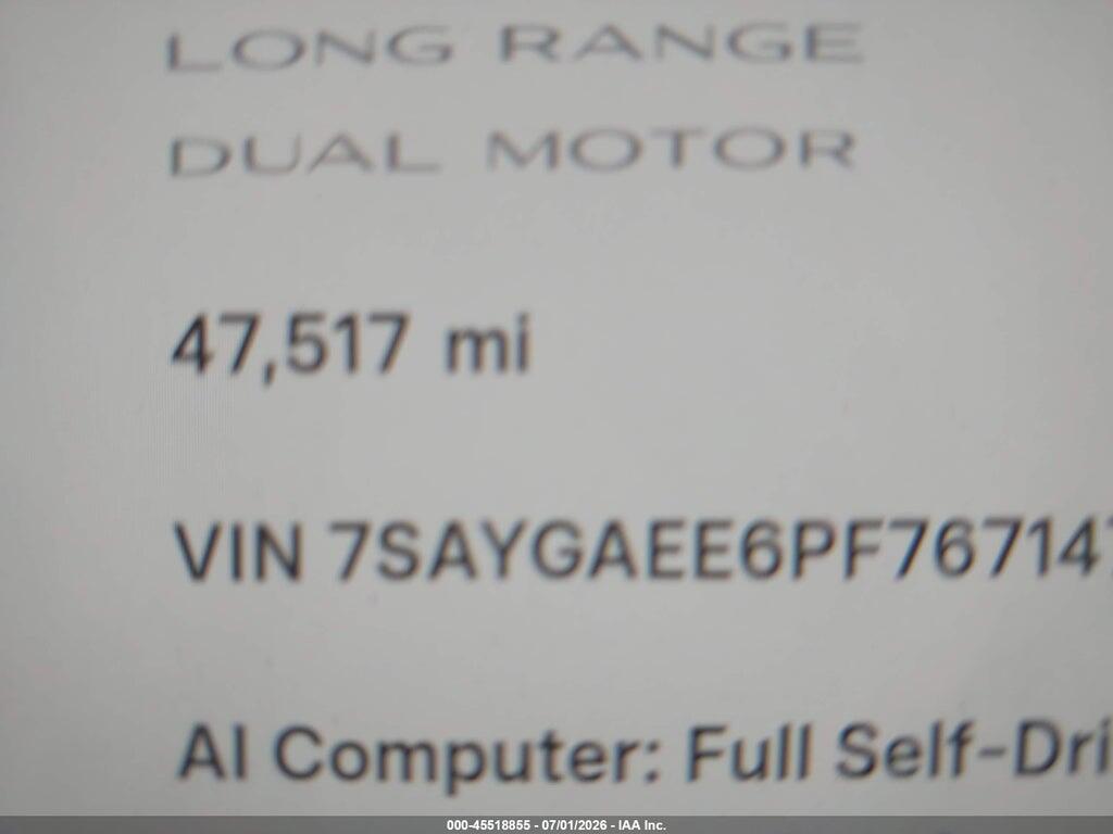 7SAYGAEE6PF767147 2023 TESLA MODEL Y photo no. 7