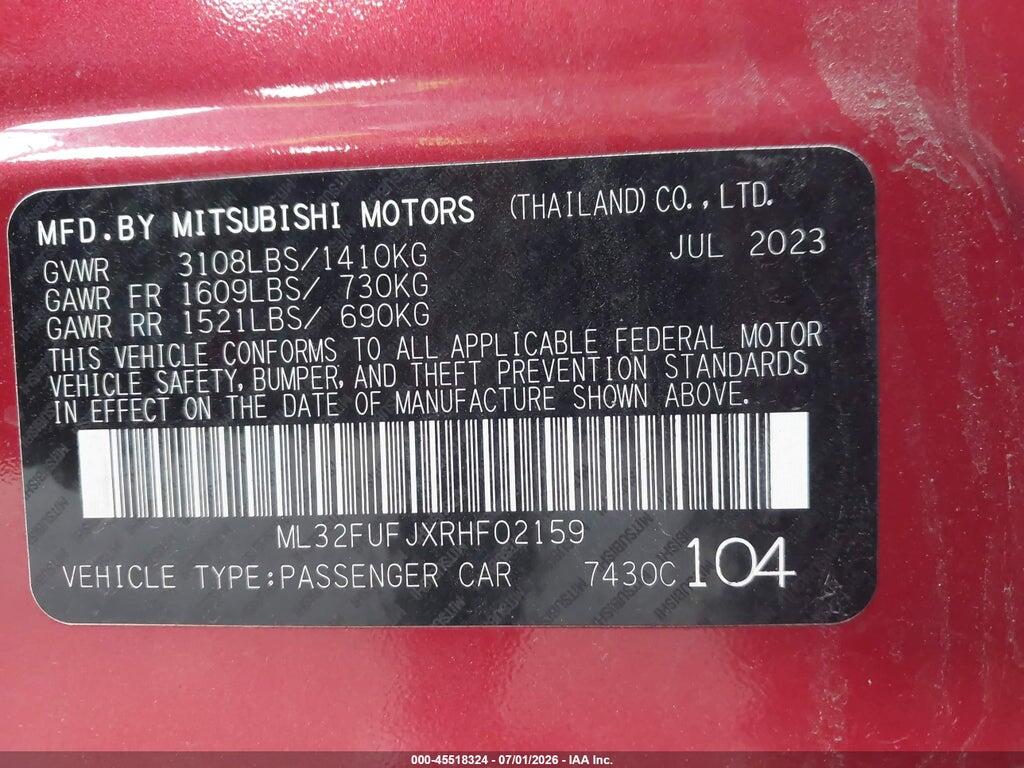ML32FUFJXRHF02159 2024 MITSUBISHI MIRAGE G4 photo no. 9