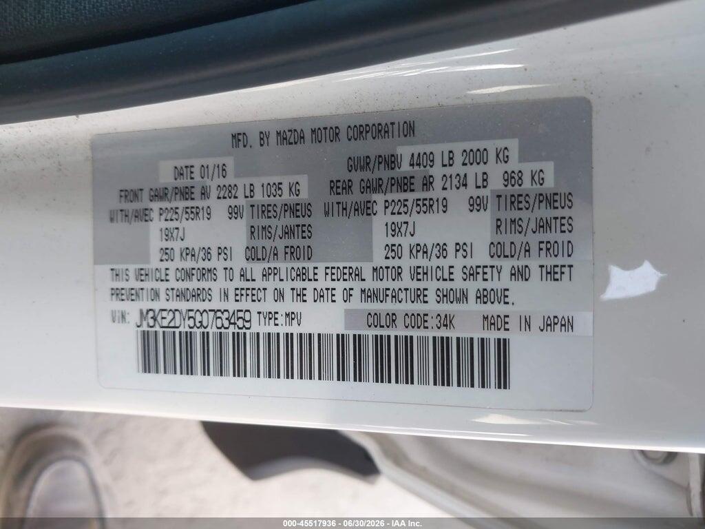 JM3KE2DY5G0763459 2016 MAZDA CX-5 photo no. 9