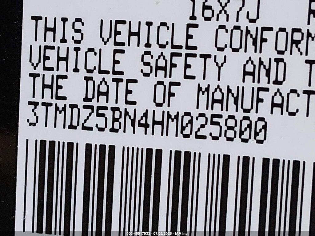 3TMDZ5BN4HM025800 2017 TOYOTA TACOMA photo no. 9