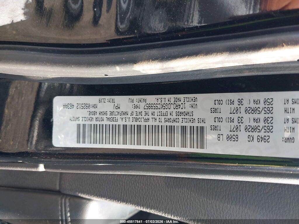 1C4RDJDG5KC559957 2019 DODGE DURANGO photo no. 9