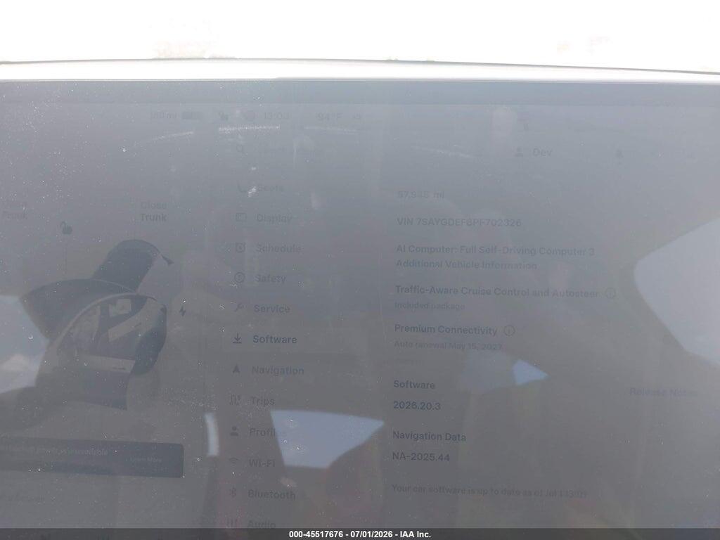 7SAYGDEF8PF702326 2023 TESLA MODEL Y photo no. 7