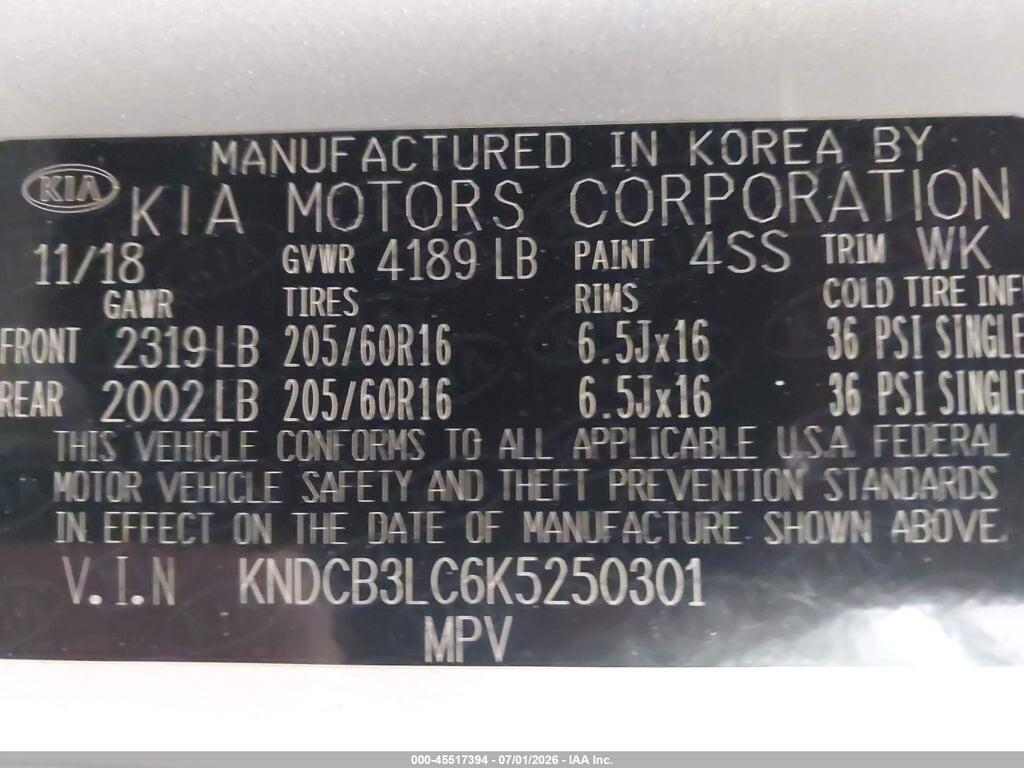 KNDCB3LC6K5250301 2019 KIA NIRO photo no. 9