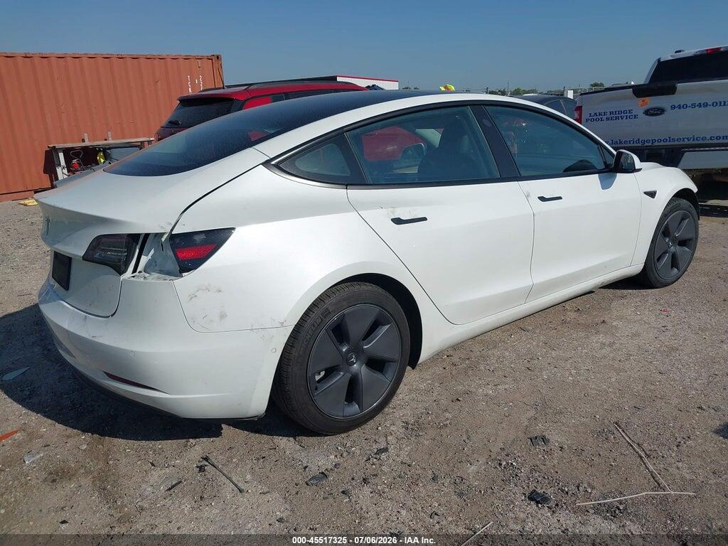 5YJ3E1EA6NF163525 2022 TESLA MODEL 3 photo no. 4