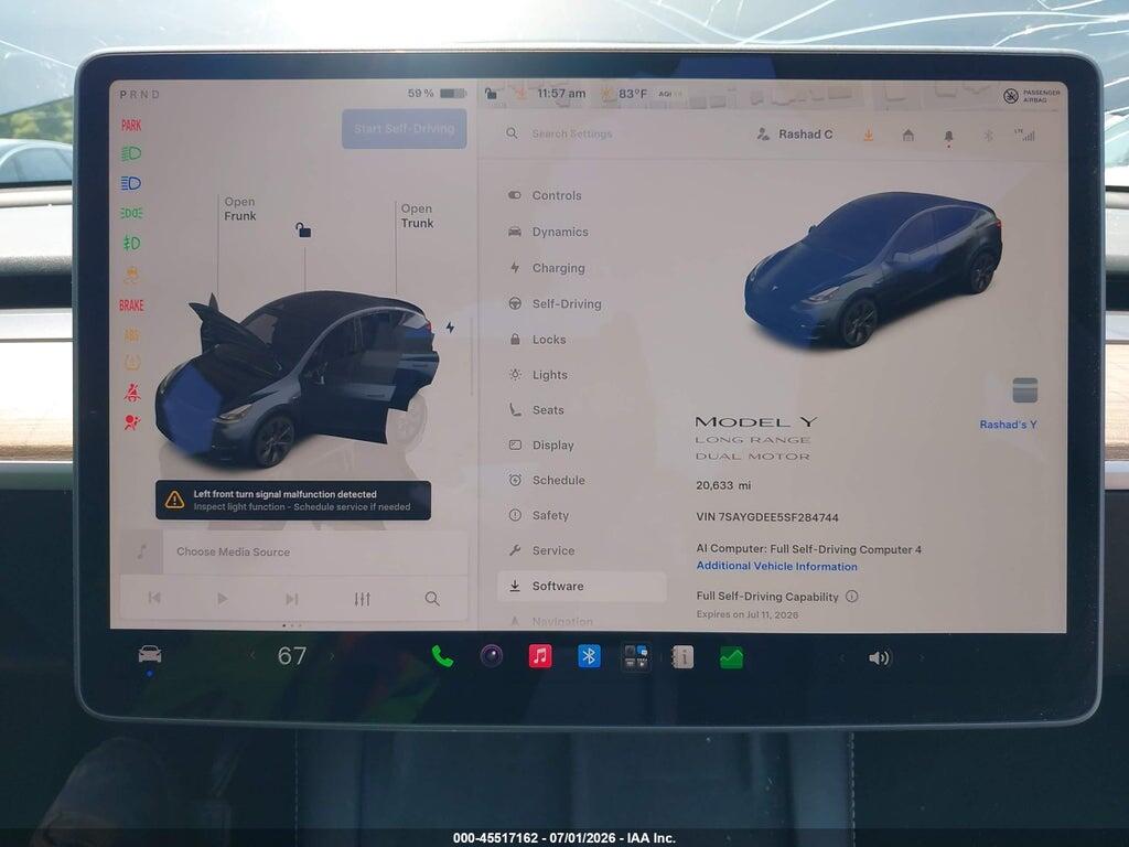 7SAYGDEE5SF284744 2025 TESLA MODEL Y photo no. 7