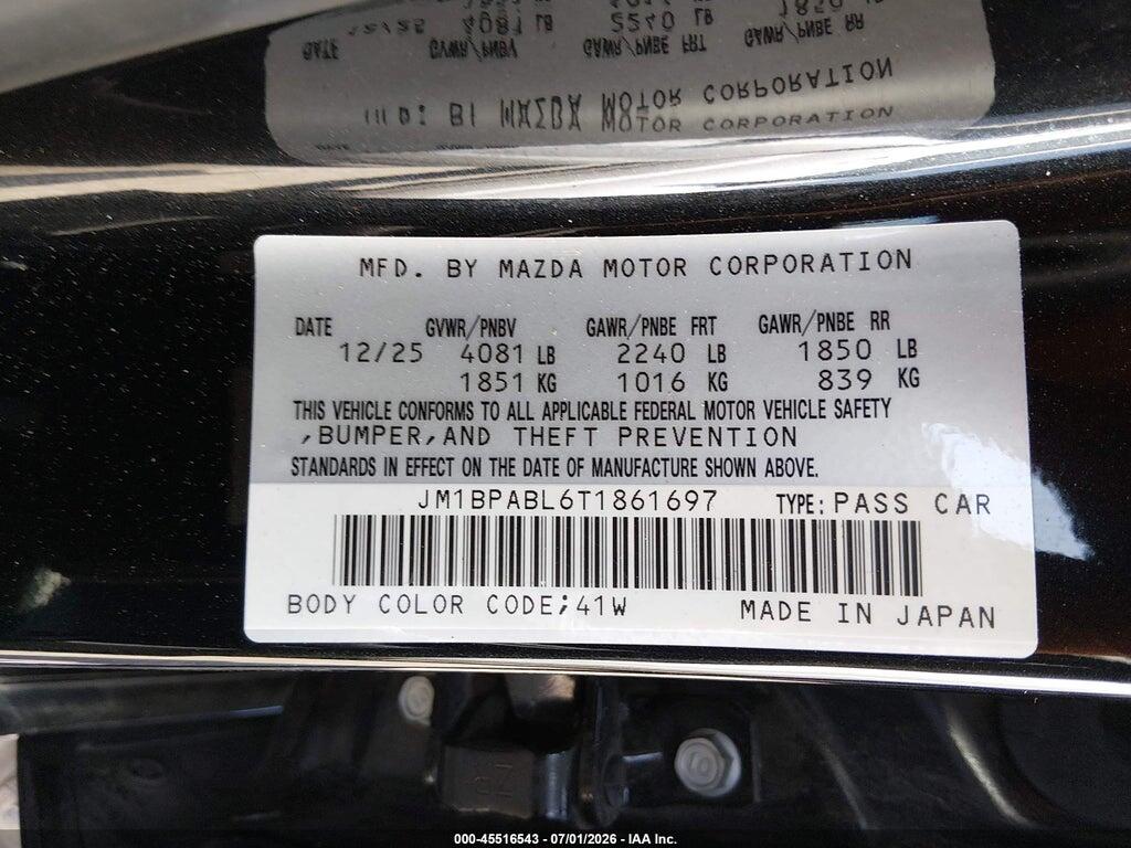 JM1BPABL6T1861697 2026 MAZDA MAZDA3 photo no. 9