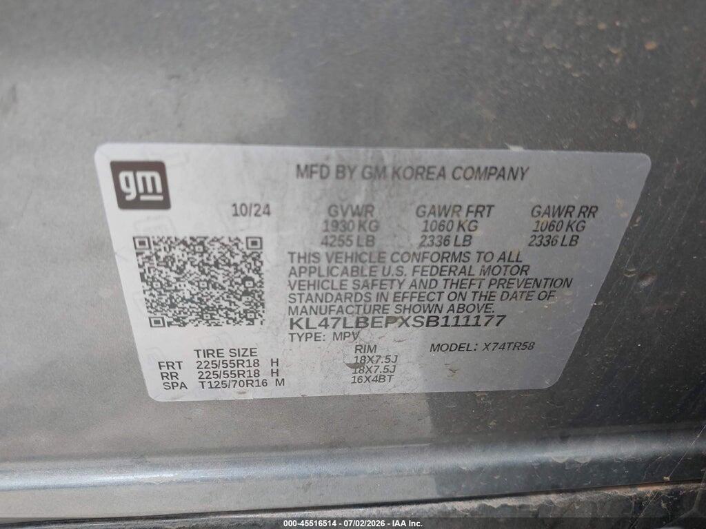 KL47LBEPXSB111177 2025 BUICK ENVISTA photo no. 9