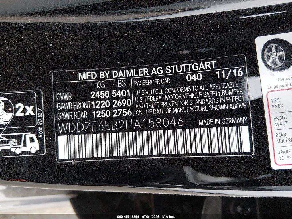 WDDZF6EB2HA158046 2017 MERCEDES-BENZ AMG E 43 photo no. 9