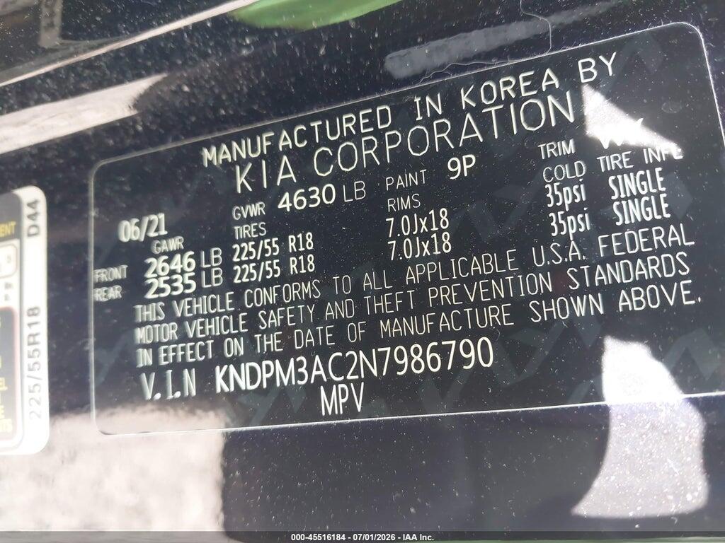 KNDPM3AC2N7986790 2022 KIA SPORTAGE photo no. 9