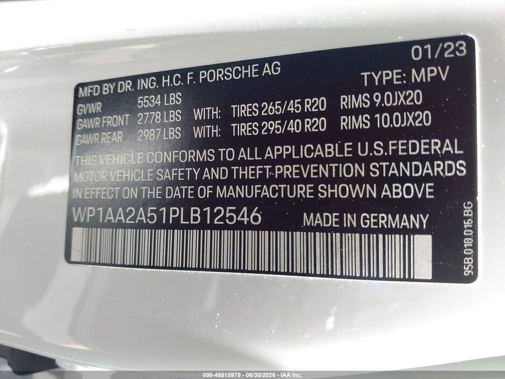WP1AA2A51PLB12546 2023 PORSCHE MACAN photo no. 9