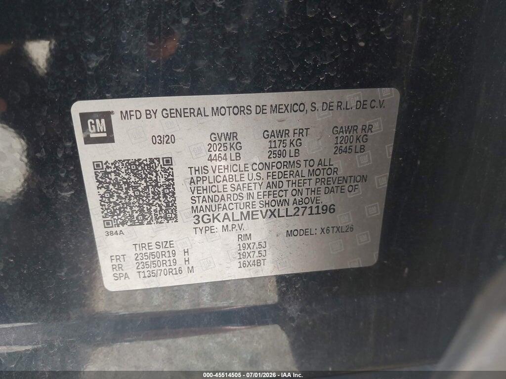 3GKALMEVXLL271196 2020 GMC TERRAIN photo no. 9