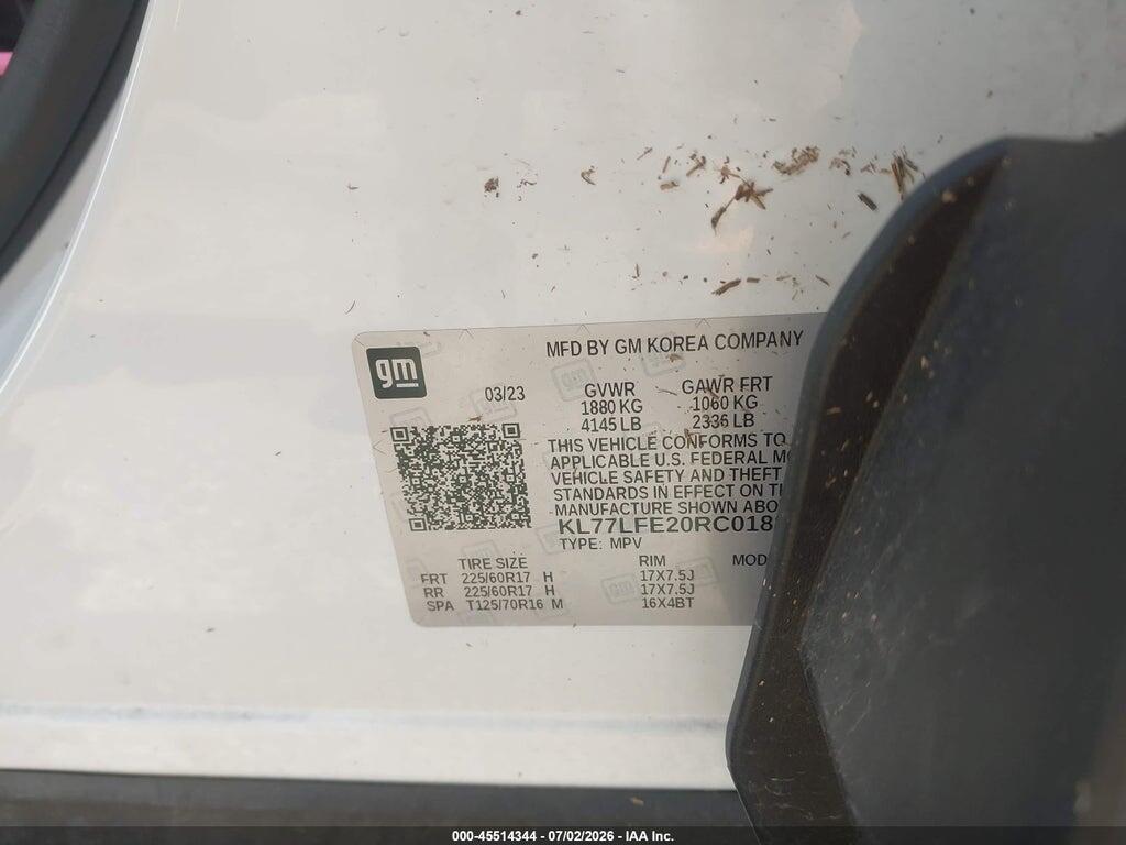 KL77LFE20RC018803 2024 CHEVROLET TRAX photo no. 9