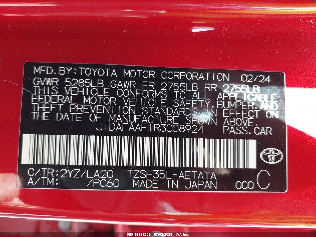 JTDAFAAF1R3008924 2024 TOYOTA CROWN photo no. 9