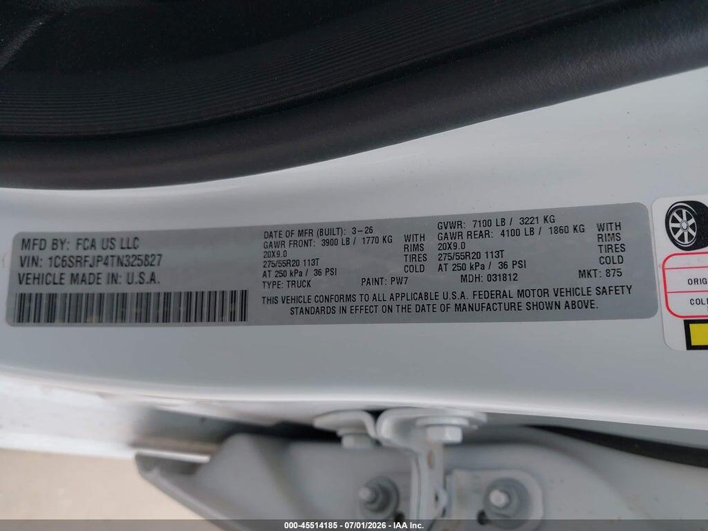 1C6SRFJP4TN325827 2026 RAM 1500 photo no. 9