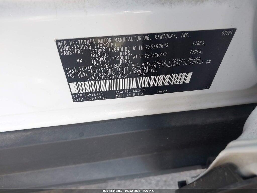 4T3B6RFV7RU150758 2024 TOYOTA RAV4 HYBRID photo no. 9