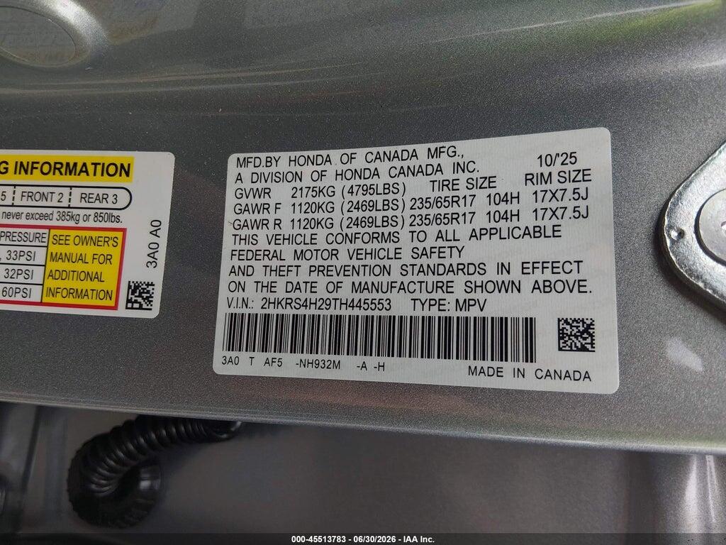 2HKRS4H29TH445553 2026 HONDA CR-V photo no. 9