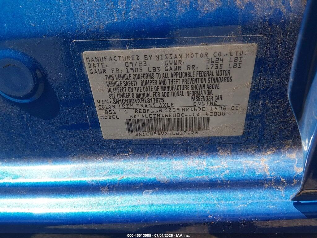 3N1CN8DVXRL817675 2024 NISSAN VERSA photo no. 9
