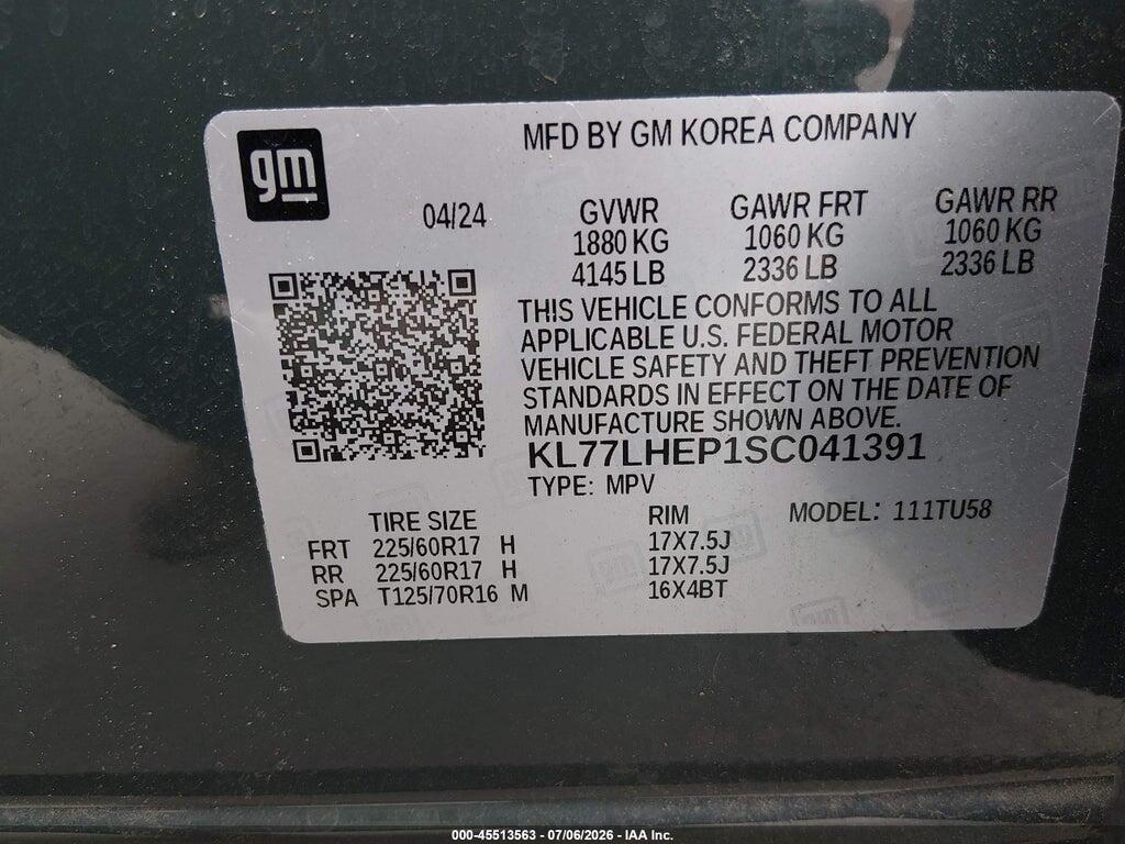 KL77LHEP1SC041391 2025 CHEVROLET TRAX photo no. 9