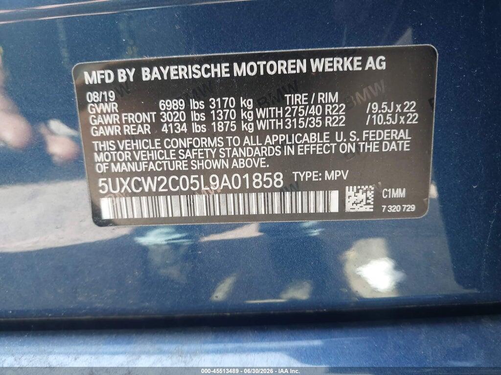 5UXCW2C05L9A01858 2020 BMW X7 photo no. 9
