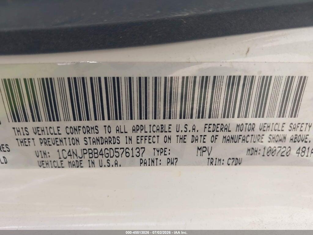 1C4NJPBB4GD576137 2016 JEEP PATRIOT photo no. 9