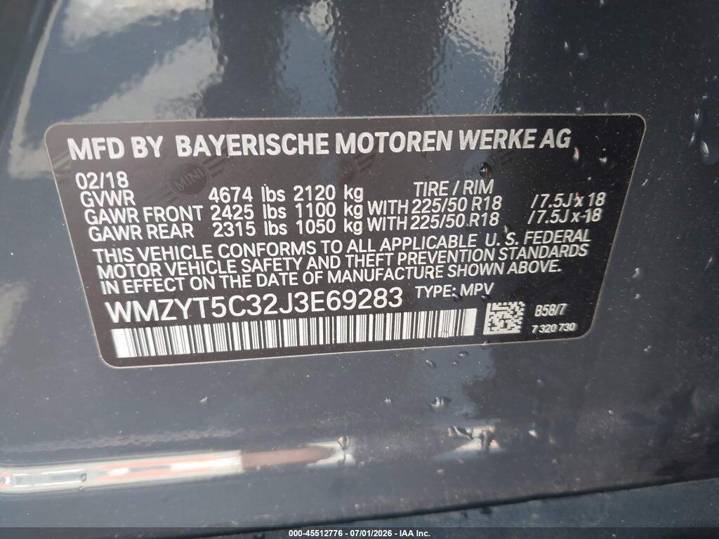 WMZYT5C32J3E69283 2018 MINI COUNTRYMAN photo no. 9