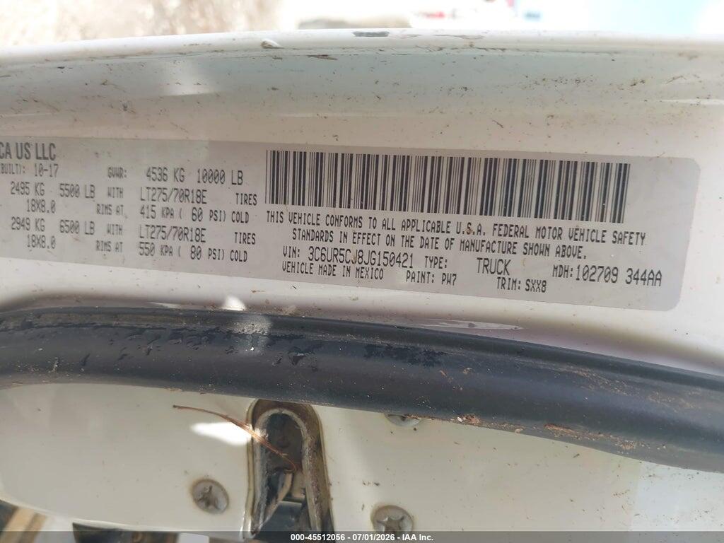 3C6UR5CJ8JG150421 2018 RAM 2500 photo no. 9