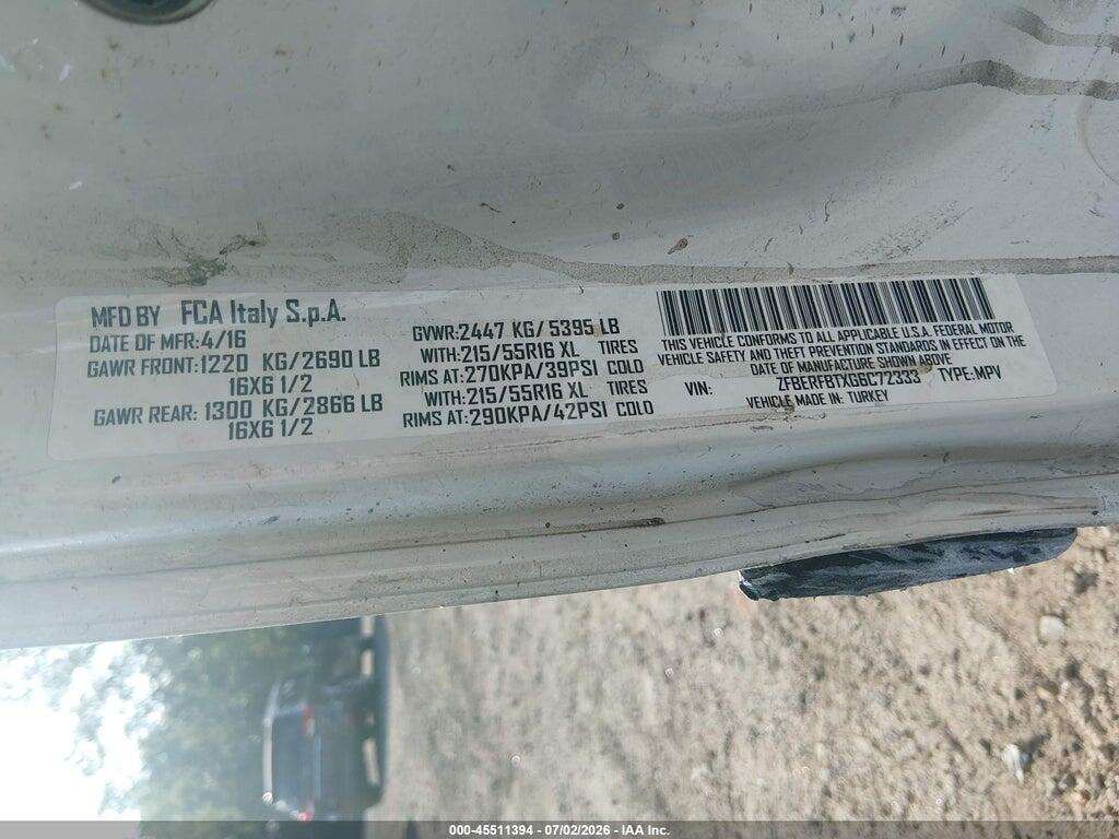 ZFBERFBTXG6C72333 2016 RAM PROMASTER CITY photo no. 9