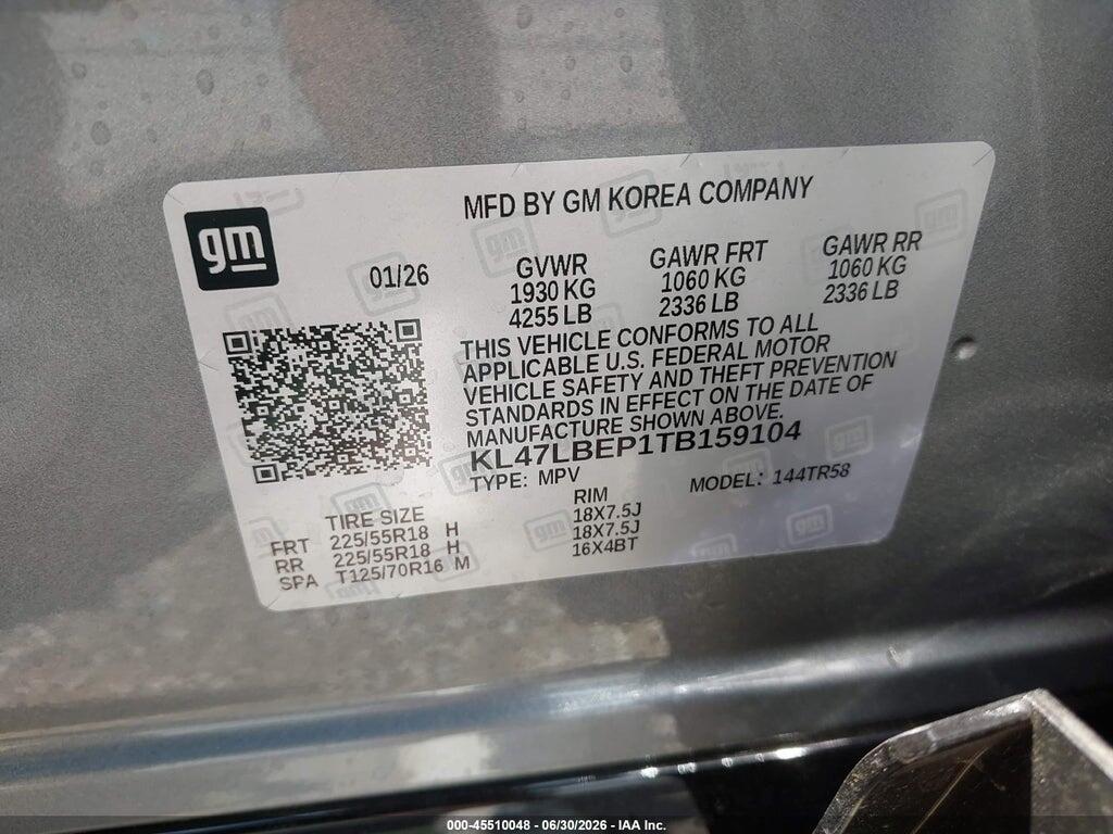 KL47LBEP1TB159104 2026 BUICK ENVISTA photo no. 9