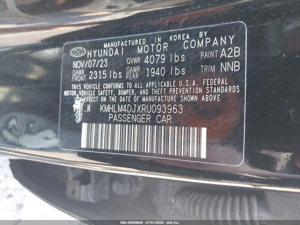 KMHLM4DJXRU093963 2024 HYUNDAI ELANTRA HYBRID photo no. 9