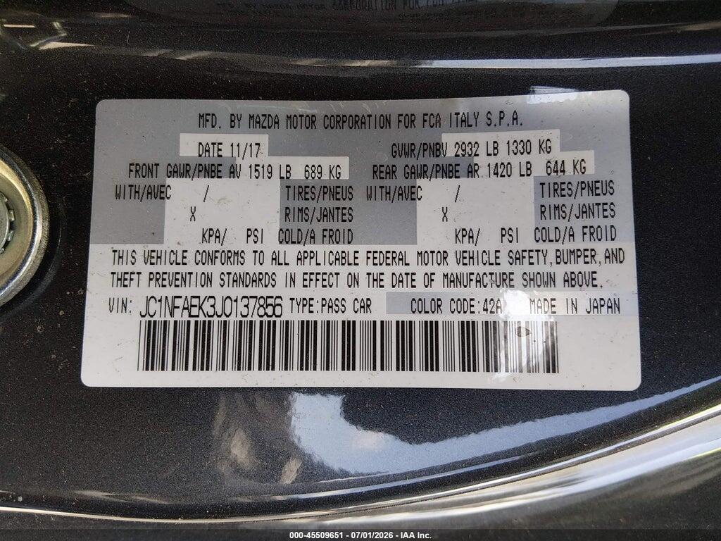 JC1NFAEK3J0137856 2018 FIAT 124 SPIDER photo no. 9